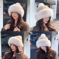Women's Autumn and Winter Fox Fur Hat Windproof Warm Bomber Hat, Wool Fur Hat, Russian Mongolian Hat