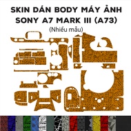 Sony A7 Mark III (A73) Camera Skin (Many models) | 3M embossed Film | Custom ON REQUEST