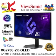 ViewSonic 27" XG2738-2K-OLED 240Hz QD-OLED / XG270Gaming Monitor with 0.03ms, Ultra Fast, Built in S