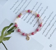 薔薇下 // 薔薇輝 粉晶柱 草莓晶  助感情 正能量 14k包金配飾