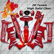 Yamaha 125ZR Cover Set All VRC Cili Merah-Stripe Go Go Go 125ZR Vrc Merah HLY Original / OEM