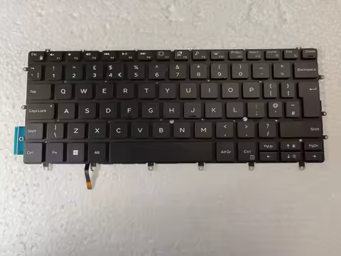 NEW FOR Dell XPS 13-9370 9317 9380 9305 7390 P82G UK black backlit keyboard