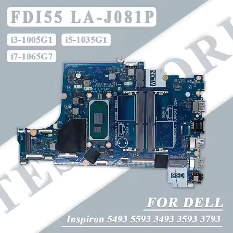 Laptop Motherboard For Dell Inspiron 5493 5593 3493 3593 3793 With i3/i5/i7-10th Gen CPU 004C38 0TW3