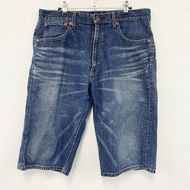 Levi's 503 牛仔短褲/牛仔褲，拉鍊門襟，靛藍色，W34 碼，古著。