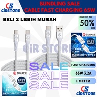 BUNDLING Fast Charging CABLE 65W USB TO TYPE C 65W + TYPE C TO TYPE C 65W USB to Type C Data CABLE 3