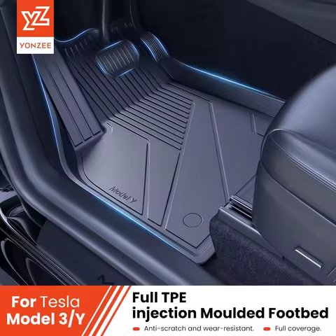 YZ For Tesla Floor Mats Model 3 Y 2021-2023 Car Four Seasons Waterproof Non-slip Floor Mat NEW TPE S