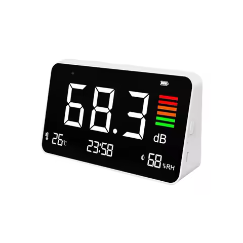 AD23-Digital Decibel Meter 30-130Dba With Temp Humidity Detection For Home School Library DM219N