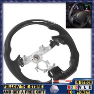 sinhopsa Carbon Fiber Steering Wheel Perforated Leather Balck Stitching for G37 G37x G25 G35 4 Door 