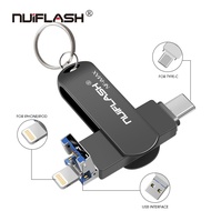USB Flash Drive For iPhone X/8/7/7 Plus/6/6s/5/SE/ipad OTG TypeC Pen Drive HD Memory Stick 8GB 16GB 32GB 64GB 128GB Pendrive