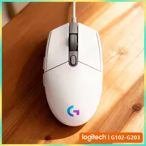 Logitech G102 Wired Mouse High Precision HERO Sensor 1ms Response Time RGB Sync for Gaming Office Ta