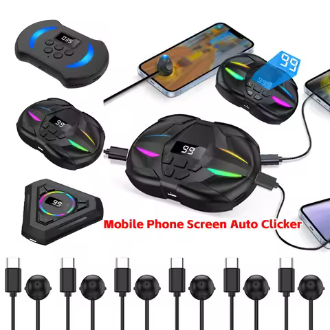 Mobile Phone Screen Auto Clicker Adjustable Physical Simulation Finger Click Device Continuous Auto 