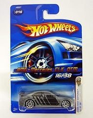 HOT WHEELS 2006 FIRST EDITIONS 16 OF 38, GRAY/BLACK AMG-MERCEDES CLK DTM 10 SPOKE WHEELS