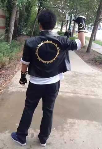 King of Fighter 97 Kyo Kusanagi with glove belt Cosplay Costume