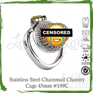 Stainless Steel Chainmail Chastity Cage 45mm #199C