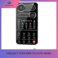 TECHCHIP-K9 Voice Changer Live Sound Card 12 Electric Tones Microphone Live Broadcast Sound Card for