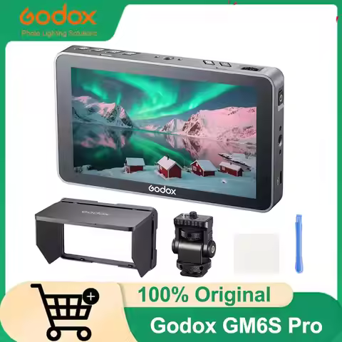 Godox GM6S Pro 5.5 Inch 10W 4K Ultra Bright Camera Monitor DSLR 3D LUT Touch Screen IPS FHD 1920x108