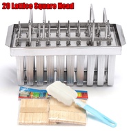 Stainless Steel Ice Pop Molds Machine Ice Lolly 20Pcs Popsicles Mould Stick Holder Home Kitchen Shop Ice Cream Maker Large