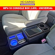 UNIVERSAL MPV 18 Console Box Atmosphere LED light / USB Charging port /Cig Lighter (18cm x 35cm x 52