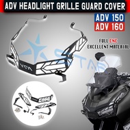 HONDA ADV 150 /ADV 160 Headlight Grill Guard Cover / Headlamp Guard Full Alloy Matte Black  Plug and