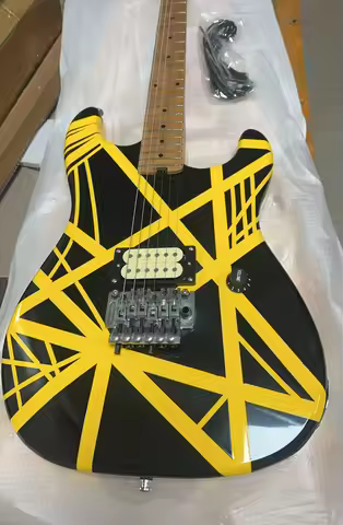 2026 new Bumblebee Black/Yellow Striped Series Vintage look Wolf g a ng Pup Floyd Rose Fat Bras Guit