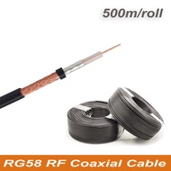 RG58 Coaxial Cable 500m/roll Low Loss 50ohm Extension Coax Cable for 3G 4G 5G LTE WiFi Router Antenn