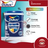 1L  ICI Dulux Paint Weathershield Acrylic Exterior Wall Finish Cat Luar Rumah