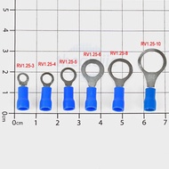 [60 Pieces]- RV1.25-4 Round Cos Head 19A Wire Size 22-16AWG Screw M4 Blue