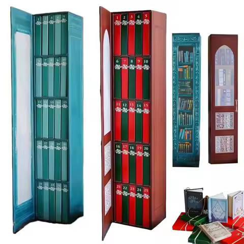 Mini Book Ornament Advent Calendar 2025, Advent Calendar with 24 Books Gift for Christmas Halloween 