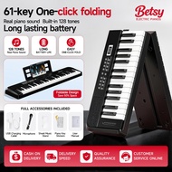 (Local Stock | COD) BETSY B151 61 Keys Foldable Portable Piano Keyboard for Children & Beginners