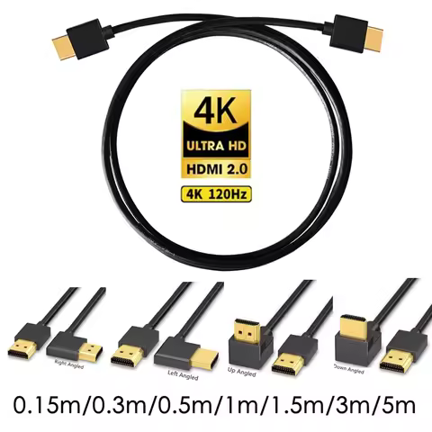 HDMI Cable 4K HDMI 2.0 Cable HDMI 90/270 Degree Angle Adapter for Apple TV PS4 Splitter Video Audio 