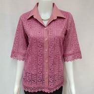 N001 เสื้อลูกไม้ เสื้อคุณแม่ เสื้อผู้หญิงผู้ใหญ่ เสื้อลูกไม้วัยกลางคน เสื้อคนแก่ไปวัด เสื้อสูงอายุ เ