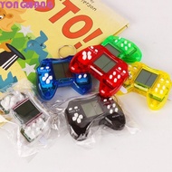 YONGWANG66HR Game Console Keyring Transparent Mini Handheld Game Console Small Bell Fun Decorative B