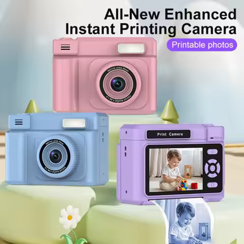 Instant Camera, Front Rear Dual Selfie Kids Camera 1080P Videos,Gifts for Kids Age 3-12, Toddler Por