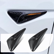 Sesuai untuk Tesla Model 3 dan Model Y 2023.10-2025, Pelindung Kamera Sisi Serat Karbon Serasi denga
