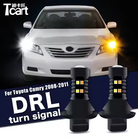 Car accessories 7440 T20 WY21W W21W For Toyota Camry (XV40) 2007-2011 Led Daytime Running Light turn