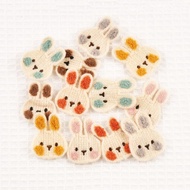 10pcs 4.7x3.6cm Cute Rabbit Patches For Clothing Embroidery Patch Applique DIY Handmade Decorative A