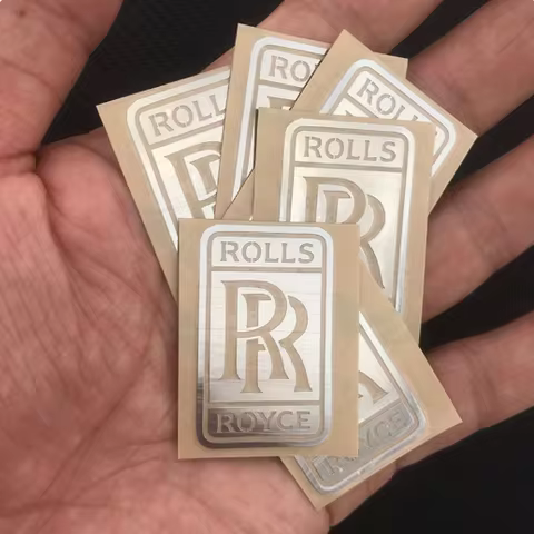 For Rolls Royce Phantom Ghost Wraith Accessory 3D Metal Cars Logo Sticker Electroplated Metal DIY De