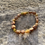 天然綠奇楠沈香珠/沉香珠 松石銀葫蘆五條經設計手鏈s