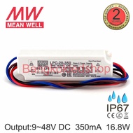 LED DRIVER, LPC-20-350 เพาเวอร์ซัพพลาย สำหรับแอลอีดี 9-48VDC 350mA 16.8W IP67 ยี่ห้อ MEAN WELL (มิลเ