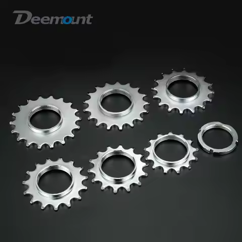 Deemount Fixed Gear Bicycle Freewheel Cogs Hub Locking 1 Speed Fixie Bike Threaded Lock Rings 13T 14