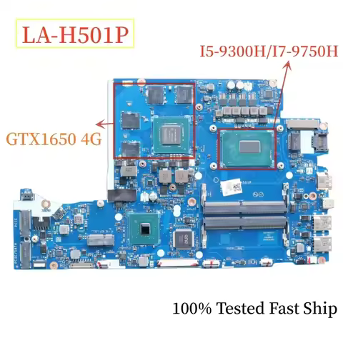 LA-H501P For Acer Nitro AN515-54 Motherboard With I5-9300H I7-9750H CPU+GTX1650 4GB Mainboard 100% T