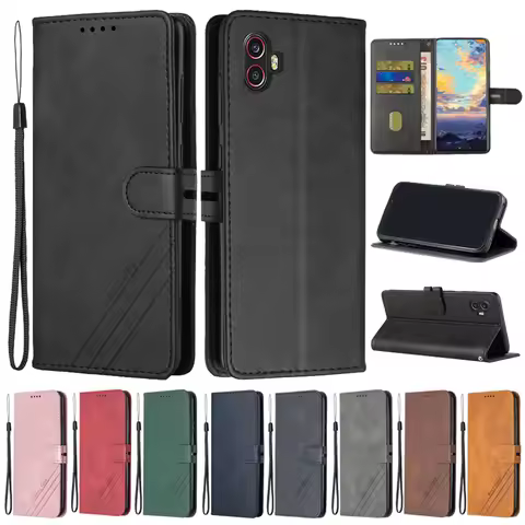 For Samsung Galaxy XCover 6 Pro Case Leather Flip Wallet Case for Samsung XCover6 Pro X Cover 6Pro S