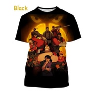 Game Team Fortress 2 Men's Personality Tshirts 3D Printed Game Team Fortress 2 T-shirt Summer Cool S