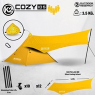 K2 COZY INDIANS 3 และ 5 ทาร์ป/ฟรายชีทผ้าใบ ทรงผีเสื้อ  เคลือบกันแดด กันน้ำ กันฝน  รับประกันตลอดอายุก