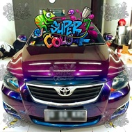 Cat Bunglon tiga warna Merah Biru Ungu SUPER COLOUR Bergaransi GRATIS TINER PU 100ML