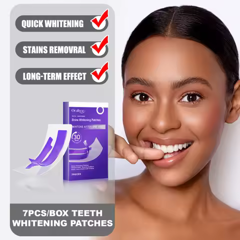 ORALHOE 7PCS/Box Teeth Whitening Patches Mild Ingredients Quick Results Remove Tooth Surface Stain L