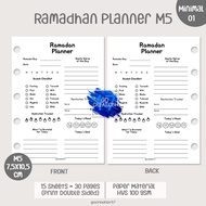 Planner Book Refill Binder Paper Ramadan Plan Simple Minimalist M5