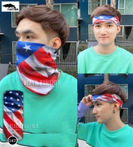 เซทผ้าบัฟลายธงชาติ FLAG (โปรโมชั่นซื้อ 5 แถม 4) เลือกลายได้เอง - Buff Black Panther ผูกผม ผ้าปิดจมูก