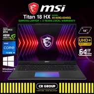 MSI Titan 18 HX A14VIG-034SG Gaming Laptop - Intel i9-14900HX RTX 4090 16GB - 18" UHD 4K - 64GB DDR5 - 4TB SSD (2Yrs)