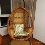 22Qigui Shangpin Thick Real Rattan Hanging Basket Rattan Chair Hammock Indoor Cradle Chair Adult Rocking Chair Swing Chl